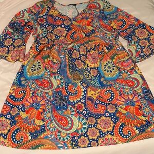 Colorful Paisley Print Women's Dress
